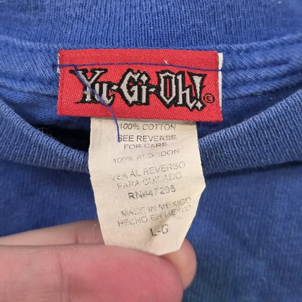 Vintage Yu-Gi-Oh T Shirt Youth Boys Large Blue Its‎ Time To Duel Graphic 2000s